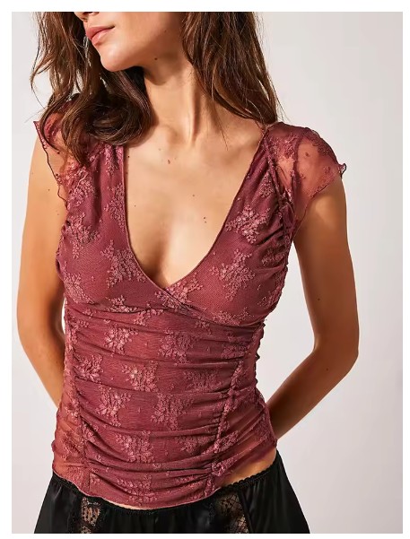 Red Lace Top